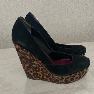 Nine West Leopard Print Wedges